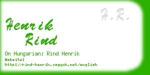 henrik rind business card